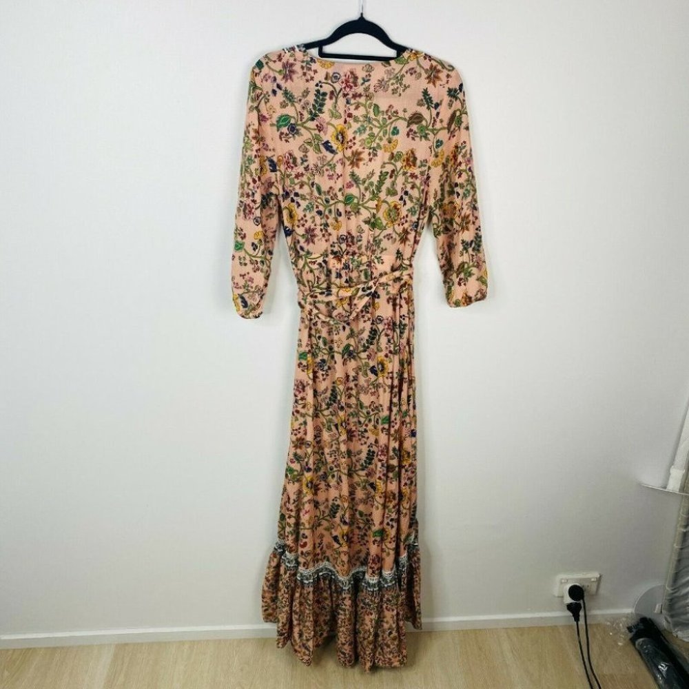Farm Rio Women's Size Small Maxi Long Wrap Dress - Picture 8 of 9